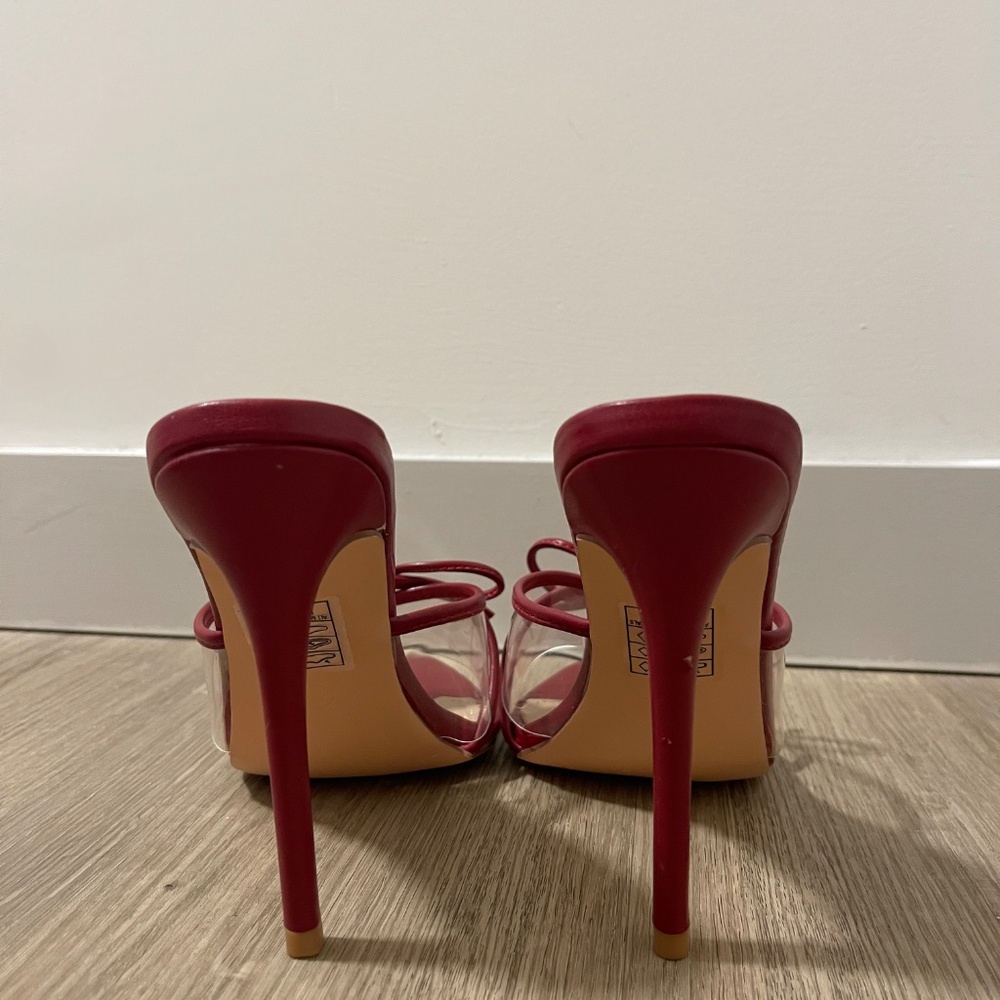 Red Lulus Heels - Picture 3 of 3